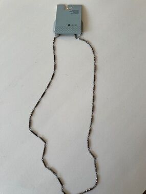 NWT I Series Eyeglass Holder Fashion Chain 28 in Black and Silver